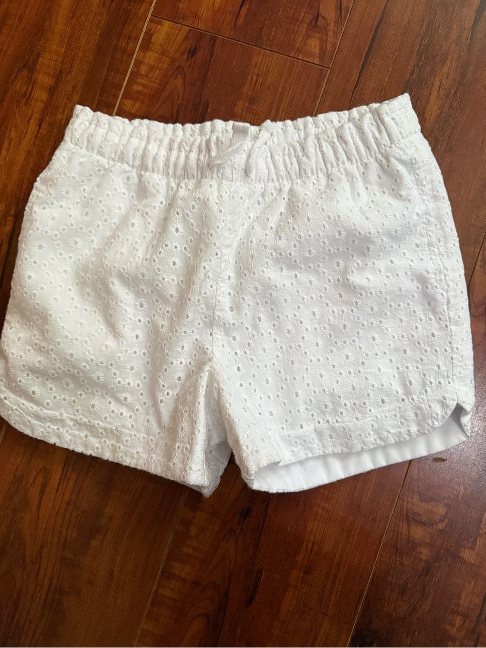 Cat & Jack White Eyelet Elastic-Waist Shorts